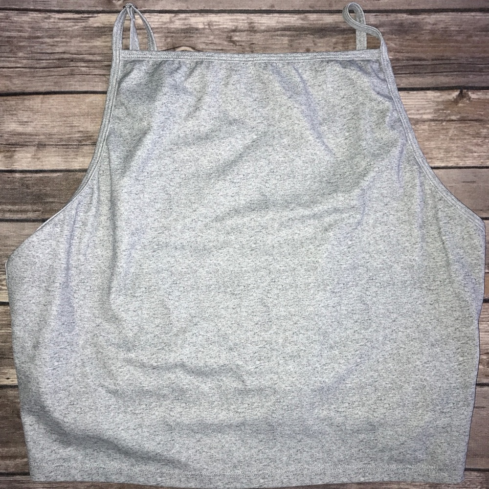 Kortni Jeane XXL Heather grey squared up top